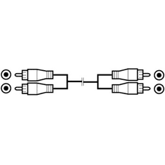 Hama 2 cinch vilice - 2 cinch vilici, 1,5 m, torba