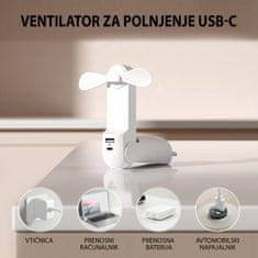 VYZIO® Mini ventilator, Ročni ventilator, Žepni ventilator (Roza) | HANDFAN