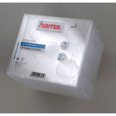 Hama ovitek za CD Standard Double, 10 kosov, prozoren