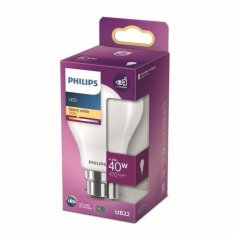 shumee Philips enakovredno 40 W LED sijalka B22, topla bela, brez možnosti zatemnitve, steklo