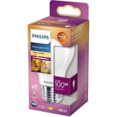 shumee Standardna LED žarnica PHILIPS E27 - 100 W toplo bela mat zatemnilna združljivost - steklo