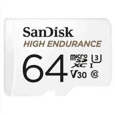 SanDisk microSDXC High Endurance Video 64 GB C 10 U3 V30, adapter