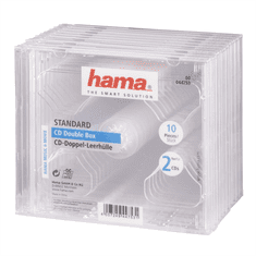 Hama ovitek za CD Standard Double, 10 kosov, prozoren