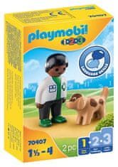 Playmobil PLAYMOBIL 1.2.3 70407 Veterinar s psom