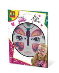 SES Glitter face tattoo / metulj