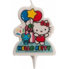 Dekora Hello Kitty torta sveča 7cm z miško in baloni -