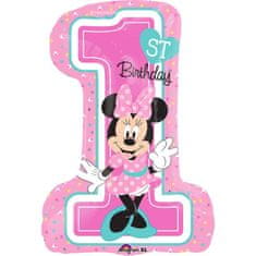 Amscan Balon iz folije številka 1 Minnie 71x48cm -