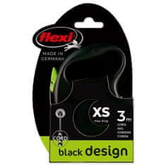 Flexi Povodec Black Design kabel XS zelen 3m