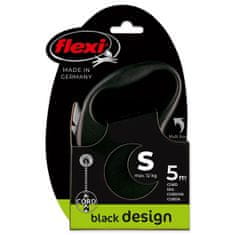 Flexi Povodec Black Design kabel S črn 5m