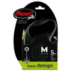 Flexi Povodec Black Design kabel M zelen 5m