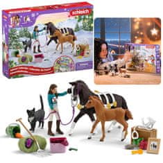 Schleich SLH99092 Schleich Horse Club - Adventni koledar za otroke, komplet figuric 4+ 