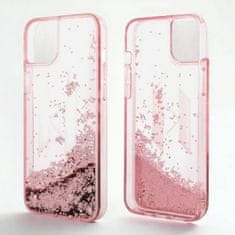 Karl Lagerfeld Ovitek Karl Lagerfeld "Liquid Glitter Big KL Logo - pink" za iPhone 14 Plus (KLHCP14MLBKLCP)