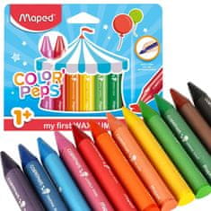 WOWO Sveče barvice za malčke najprej Jumbo Colorpeps 12 barv Maped