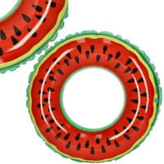 WOWO Watermelon Swimming Ring - Napihljiv plavalni obroč z motivom lubenice, 80 cm, do 60 kg