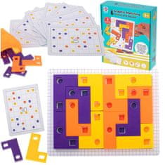 slomart Sestavljanka igre tetris bloki puzzle + kartice 42el.