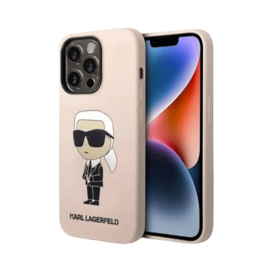 Karl Lagerfeld Ovitek Karl Lagerfeld "Icon - silicone pink" za iPhone 14 Pro Max (KLHCP14XSNIKBCP)