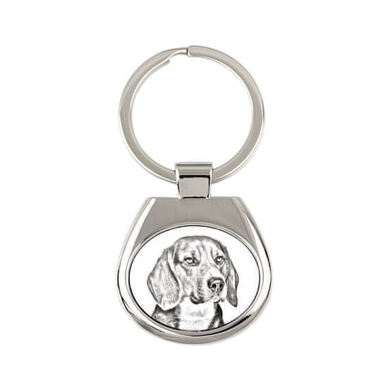 Artdog Beagle - obesek za ključe s psom, obesek za ključe s potiskom, personaliziran obesek blagovne znamke Art-Dog