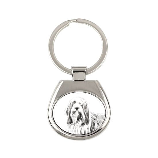 Artdog Bearded Collie, Highland Collie, Mountain Collie - obesek za ključe s psom, obesek za ključe s potiskom, personaliziran obesek blagovne znamke Art-Dog