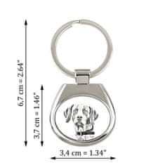 Artdog English Pointer II - obesek za ključe s psom, obesek za ključe s potiskom, personaliziran obesek blagovne znamke Art-Dog