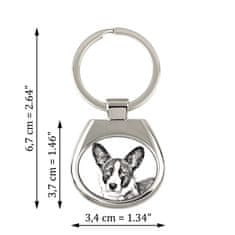 Artdog Cardigan Welsh Corgi - obesek za ključe s psom, obesek za ključe s potiskom, personaliziran obesek blagovne znamke Art-Dog