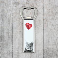 Artdog Chartreux - odpirač za steklenice z mačko, personaliziran odpirač za hladilnik, unikatno darilo za moške blagovne znamke Art-Dog