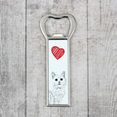 Artdog Turkish Van Cat - odpirač za steklenice z mačko, personaliziran odpirač za hladilnik, unikatno darilo za moške blagovne znamke Art-Dog