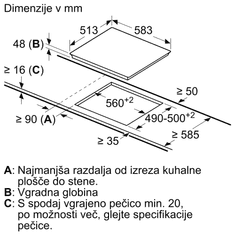 Bosch PKE645CA2E steklokeramična kuhalna plošča