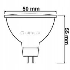 LUMILED 10x LED žarnica MR16 GU5.3 6W = 50W 580lm 4000K Nevtralno bela 120°