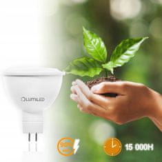 LUMILED 10x LED žarnica 12V GU5.3 MR16 6W = 50W 580lm 6500K Hladno bela 120°