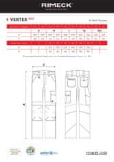 Rimeck Elastične delovne hlače Rimeck VERTEX, 62