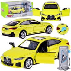 Toys Kovinski avtomobil Električni BMW i4 M50 Gran Coupe svetlobni zvok ZA5044