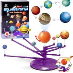 Toys Izobraževalni komplet 2v1 Projektor za sončni sistem prikazuje planete ZA5199