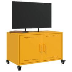 Vidaxl TV omarica gorčično rumena 68x39x43,5 cm jeklo