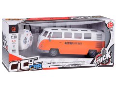 Toys RETRO CITY BUS osvetljen avtobus, ki se upravlja z daljinskim upravljalnikom RC0677