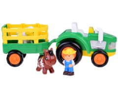 Toys Kmečki traktor s prikolico in živalmi zvok + svetloba ZA5390