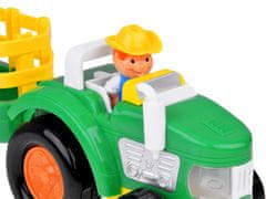 Toys Kmečki traktor s prikolico in živalmi zvok + svetloba ZA5390