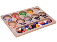 Toys Barvne kroglice Montessori Mozaik Puzzle Sorter učenje barv ZA5329