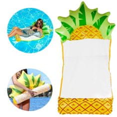 Toys Napihljiva vzmetnica Hammock vodna mreža, model ananasa za bazen in plažo SP0760