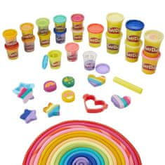 Toys Hasbro Play-Doh bleščeče testo 21 barv + modelčki ZA5120