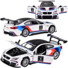 Toys BMW M6 GT3 v merilu 1:32 kovinski športni avtomobil svetlobni zvok ZA4613