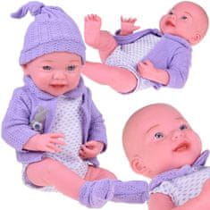 Toys Smiling Baby Doll 40cm otroška lutka vijolični pulover ZA5321