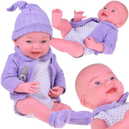 Toys Smiling Baby Doll 40cm otroška lutka vijolični pulover ZA5321