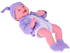 Toys Smiling Baby Doll 40cm otroška lutka vijolični pulover ZA5321