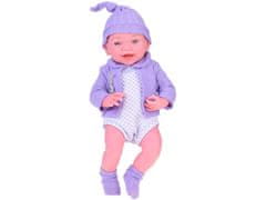 Toys Smiling Baby Doll 40cm otroška lutka vijolični pulover ZA5321