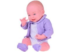 Toys Smiling Baby Doll 40cm otroška lutka vijolični pulover ZA5321