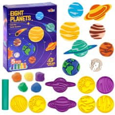 Toys Izobraževalni set plastične mase PLANETI sončni sistem kalupi ZA4649