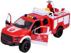 Toys Gasilska brigada Vrtljiva cev + črpalka Zvočna svetloba + odpiranje vrat ZA5232