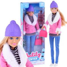 Toys Anlily modna lutka v zimskih oblačilih + torbica ZA4302