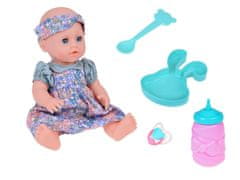 Toys BOBAS gumijasta lutka + pribor + pijača + uriniranje + premikanje oči ZA5154