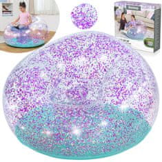 Toys Bestway Glitter Dream napihljiv puf stol 114 x 112 x 66cm 75115